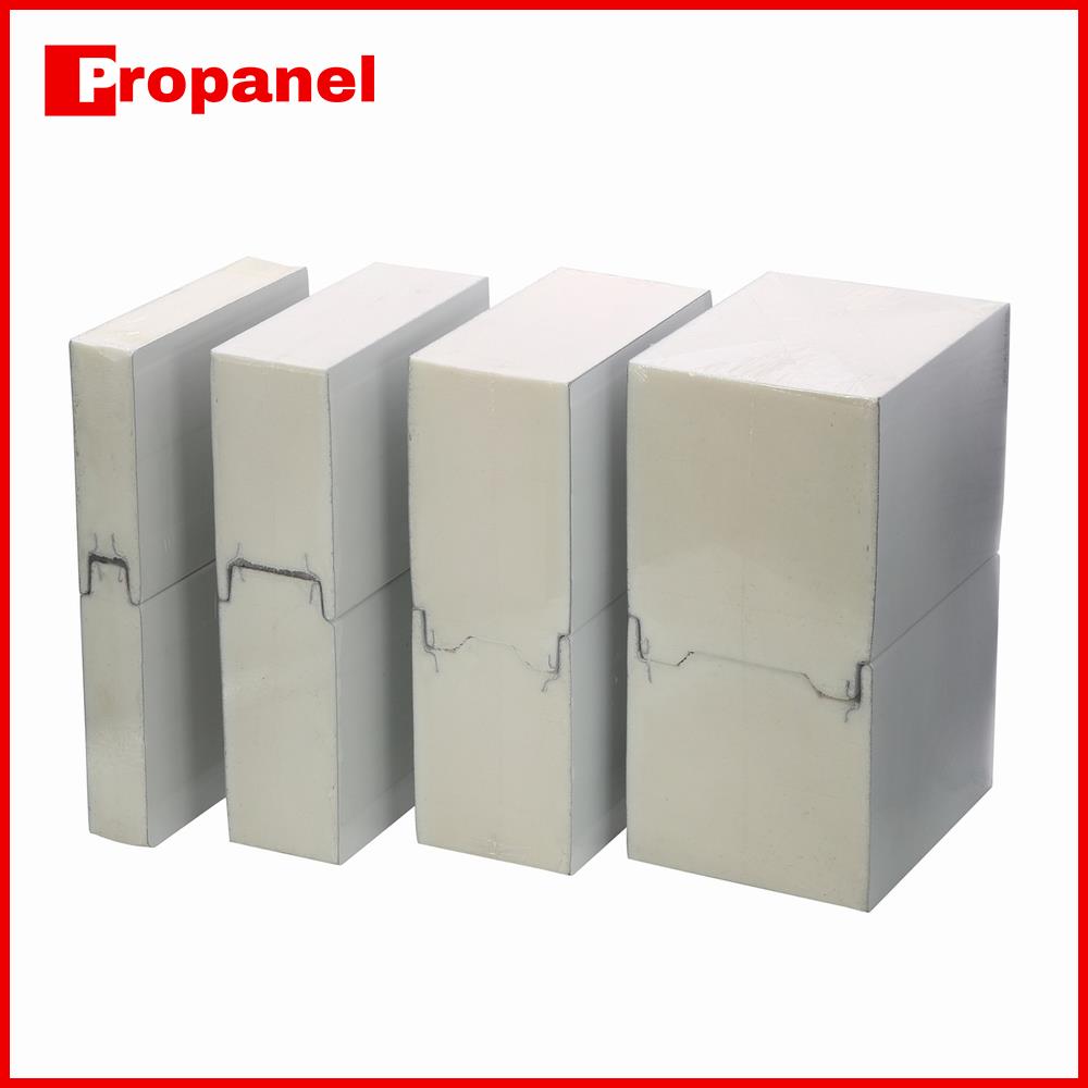 50mm 75mm 100mm 150mm PU PIR sandwich panel sample