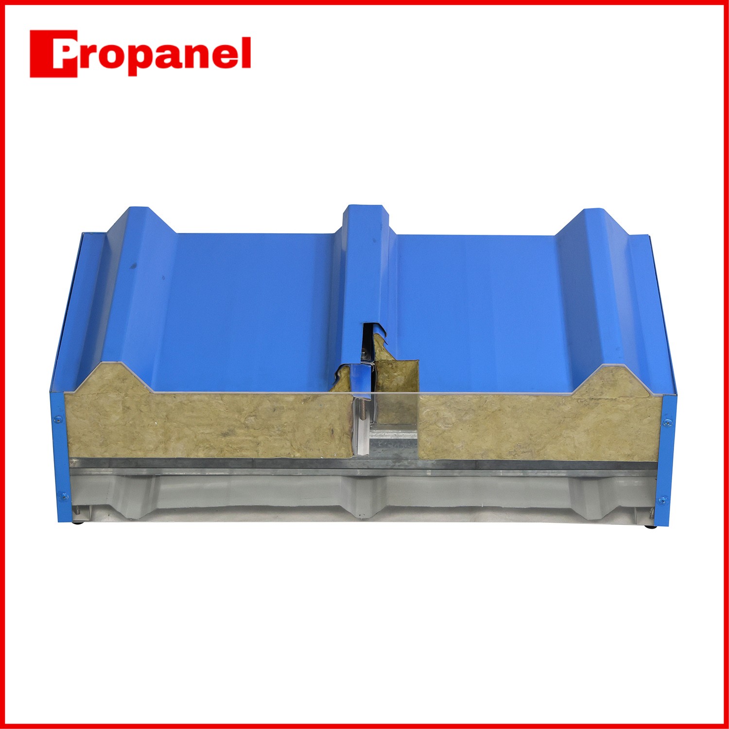 Overlap of rock wool roofing plate