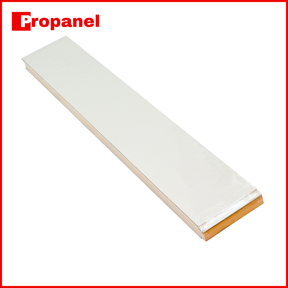white-grey PU Wall Sangwich Panel long sample