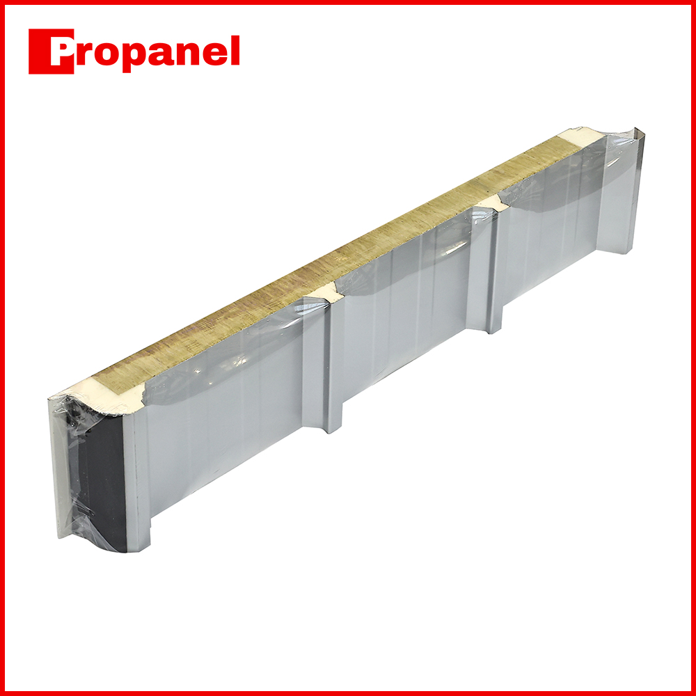 rock wool with PU sealing roof sandwich panel long sample2